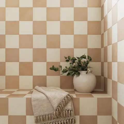 Ellie 5 x 5 Matte Ceramic Tile in Tan