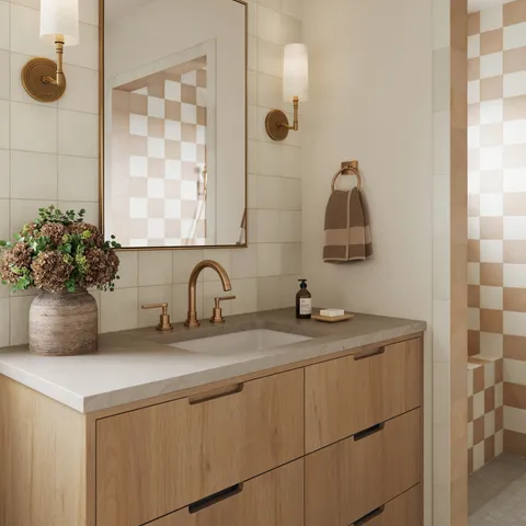 Ellie 5 x 5 Matte Ceramic Tile in Eggshell