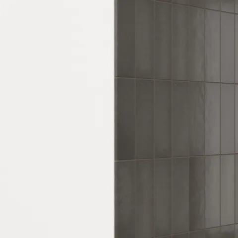 Ellie 2.5 x 8 Bullnose Matte Porcelain Tile in Black Coal