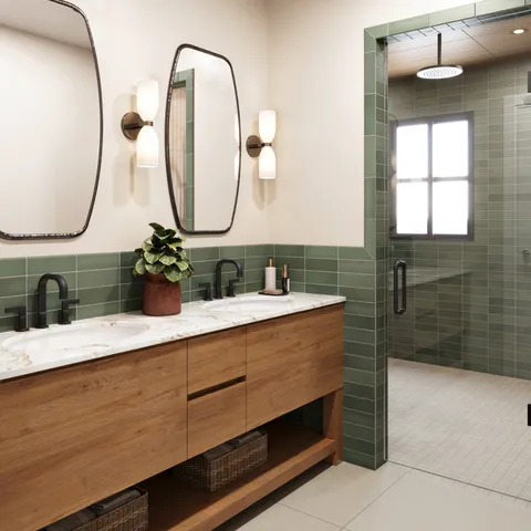 Ellie 2.5 x 8 Bullnose Matte Porcelain Tile in Moss