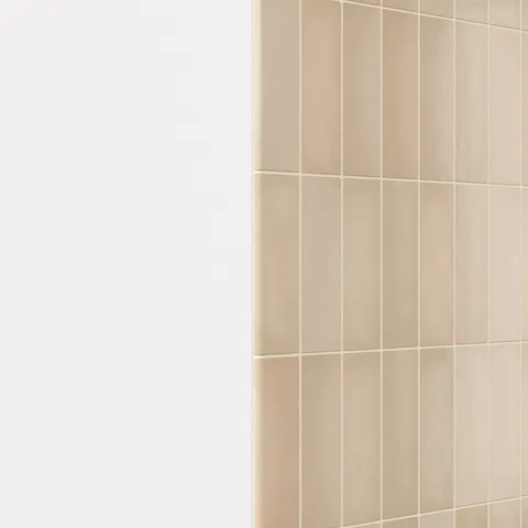 Ellie 2.5 x 8 Bullnose Matte Porcelain Tile in Tan