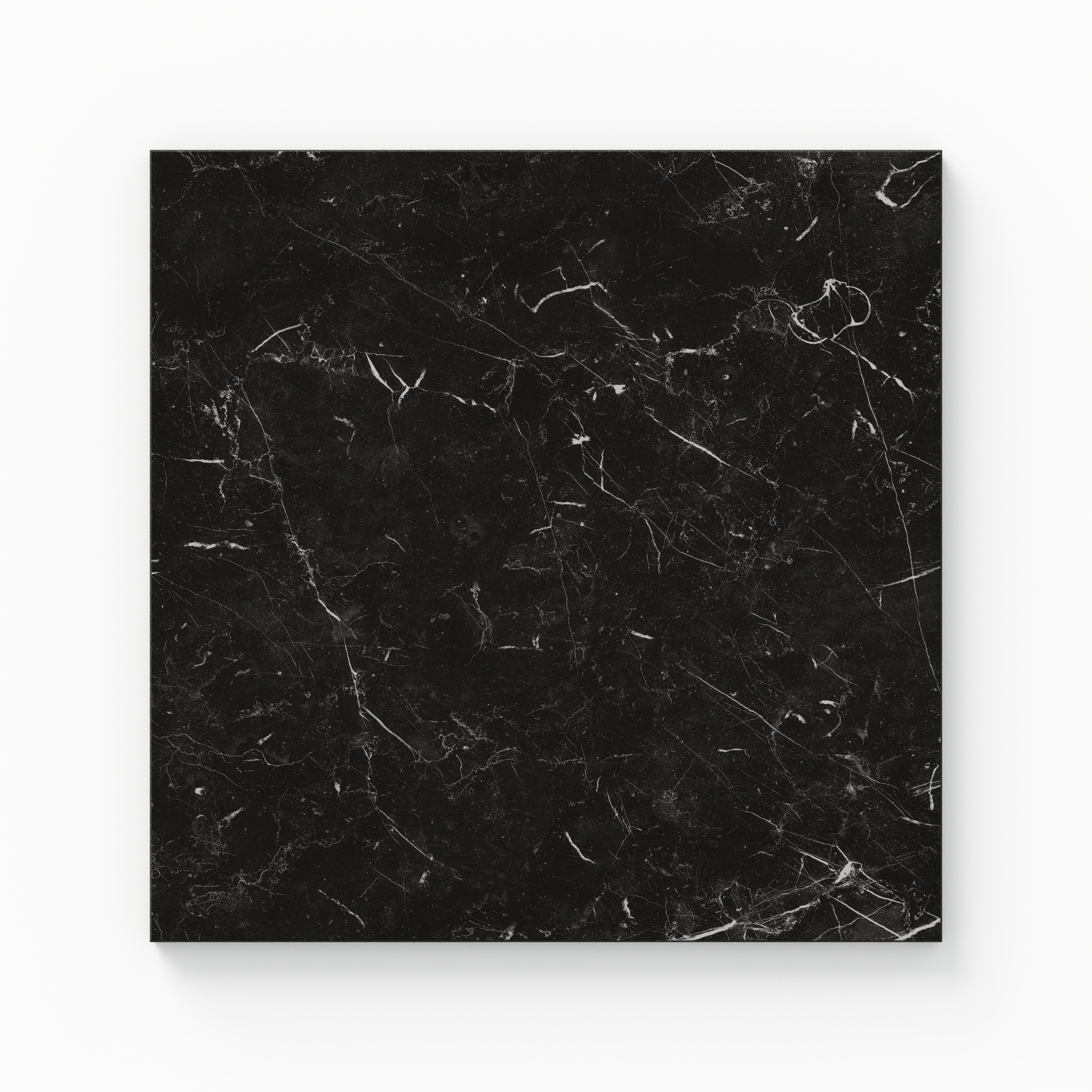 Leona 12 x 12 Matte Porcelain Tile in Nero Marquina | Edward Martin
