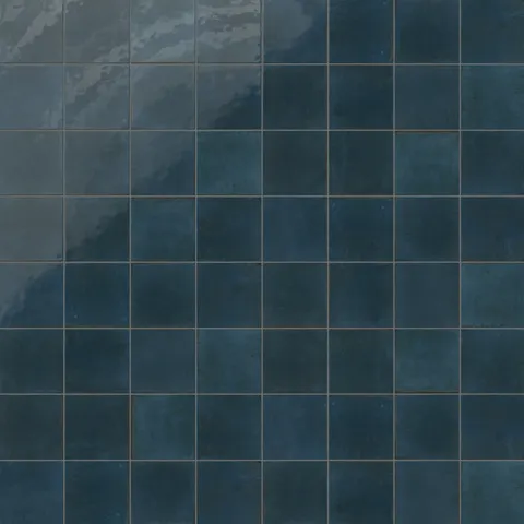 Makenna 6 x 6 Glossy Porcelain Tile in Indigo