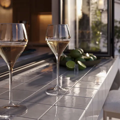 Makenna 6 x 6 Glossy Porcelain Tile in Pebble