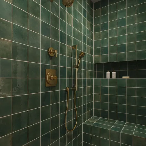 Makenna 6 x 6 Glossy Porcelain Tile in Selva