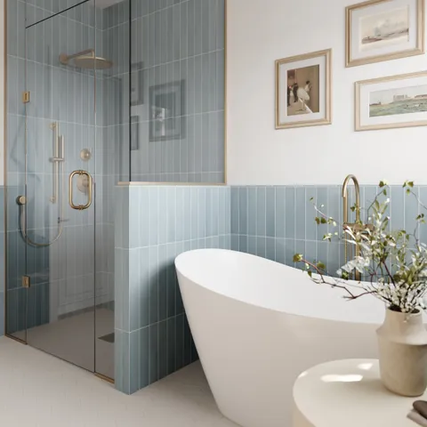 Maisie 2.5 x 16 Glossy Ceramic Tile in Ocean
