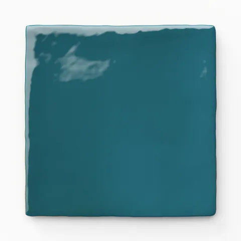 Maisie 4 x 4 Glossy Ceramic Tile in Peacock