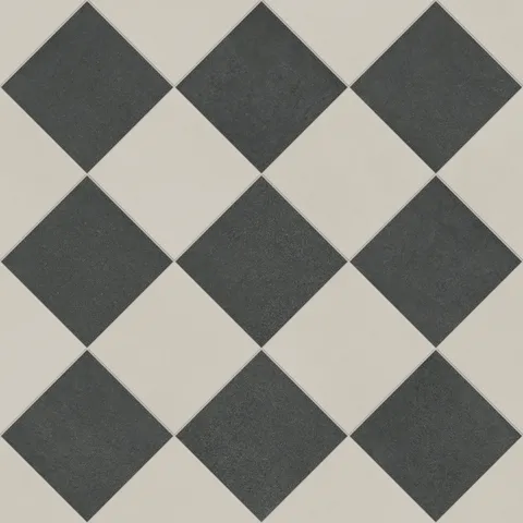 Palmer 12 x 12 Checkerboard Matte Porcelain Tile in White and Nero