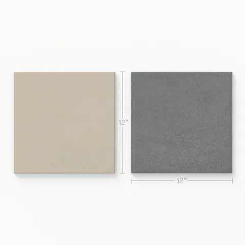Palmer 12 x 12 Checkerboard Matte Porcelain Tile in Natural and Grey