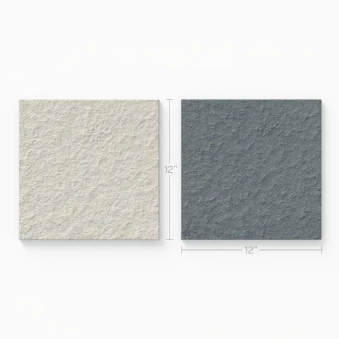 Palmer 12 x 12 Checkerboard Raw Porcelain Tile in White and Ocean Blue