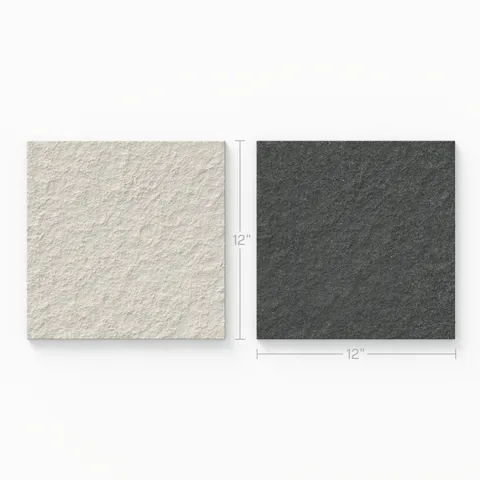 Palmer 12 x 12 Checkerboard Raw Porcelain Tile in White and Nero