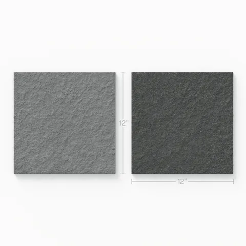 Palmer 12 x 12 Checkerboard Raw Porcelain Tile in Grey and Nero