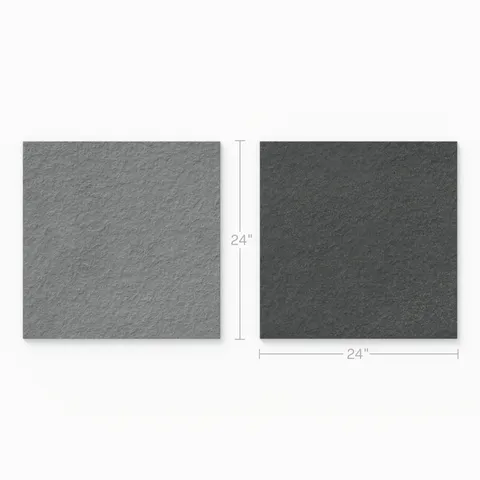 Palmer 24 x 24 Checkerboard Raw Porcelain Tile in Grey and Nero