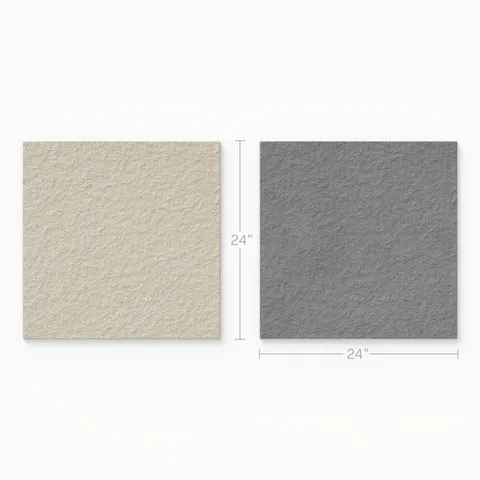 Palmer 24 x 24 Checkerboard Raw Porcelain Tile in Natural and Grey
