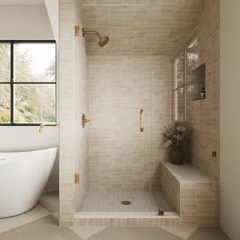 Natasha 2 x 6 Matte Porcelain Tile in Canvas