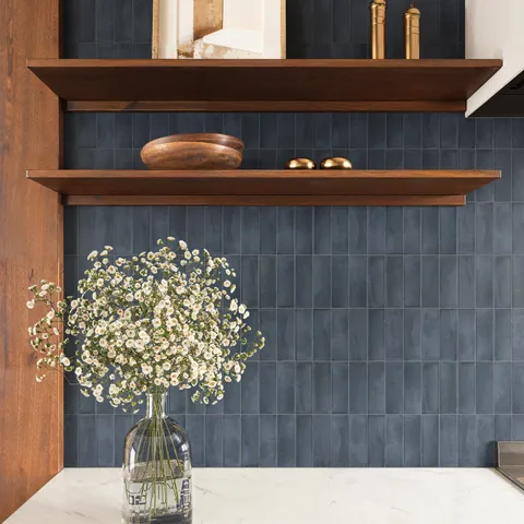 Natasha 2 x 6 Matte Porcelain Tile in Denim