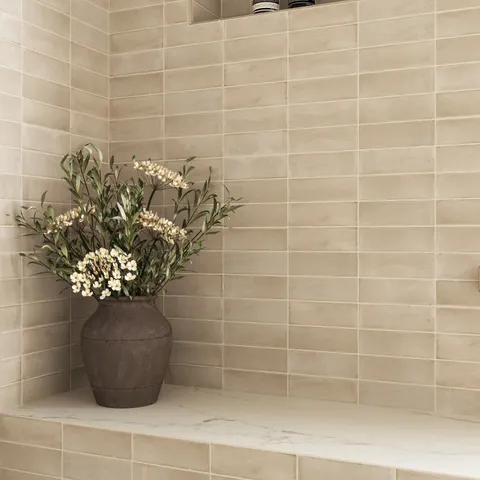 Natasha 0.5 x 8 Jolly Matte Ceramic Tile Trim in Canvas
