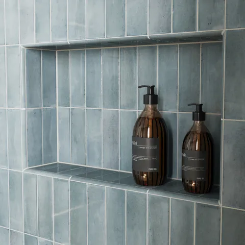 Natasha 0.5 x 8 Jolly Glossy Ceramic Tile Trim in Blue Grass