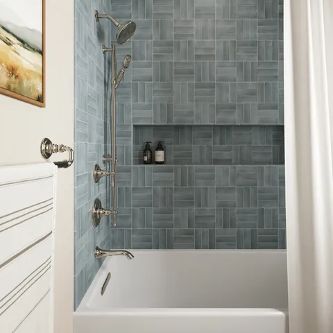 Natasha 0.5 x 8 Jolly Matte Ceramic Tile Trim in Blue Grass