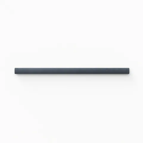 A 0.5x8 ceramic tile trim in navy blue, featuring a glossy finish, and softly curved profile for elegant edging.