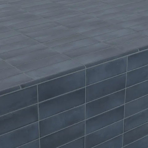 Natasha 0.5 x 8 Jolly Matte Ceramic Tile Trim in Denim