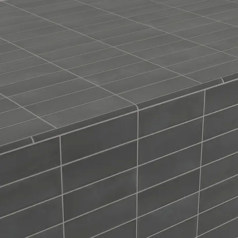 Natasha 0.5 x 8 Jolly Glossy Ceramic Tile Trim in Coal
