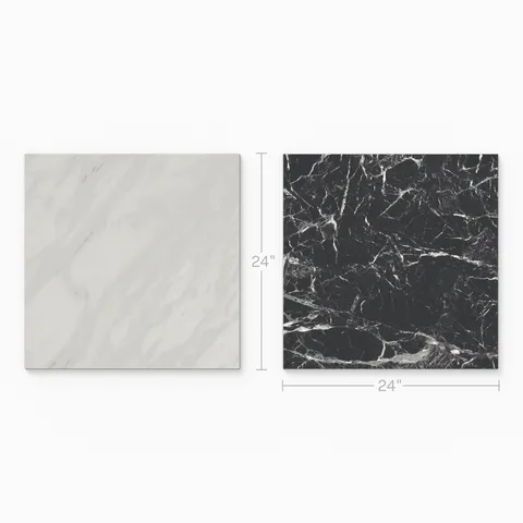 Blair 24 x 24 Polished Porcelain Tile in Marmo Black and Volakas White