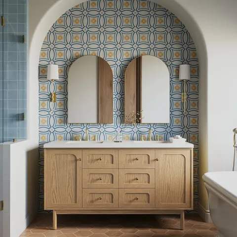 Brielle 8 x 8 Matte Porcelain Tile in Reine