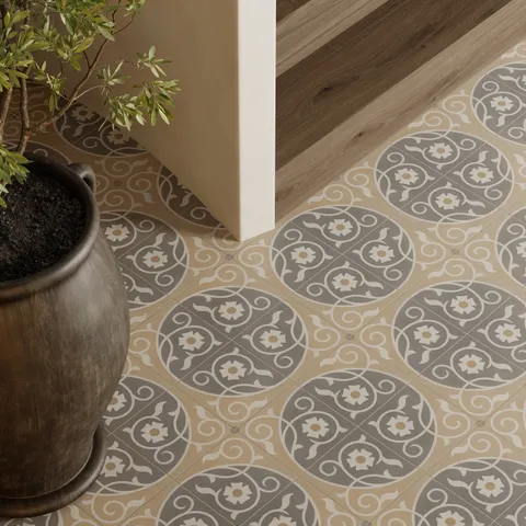 Brielle 8 x 8 Matte Porcelain Tile in Florian