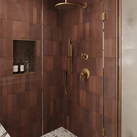 Juliet 2.5 x 10 Matte Porcelain Tile in Rust