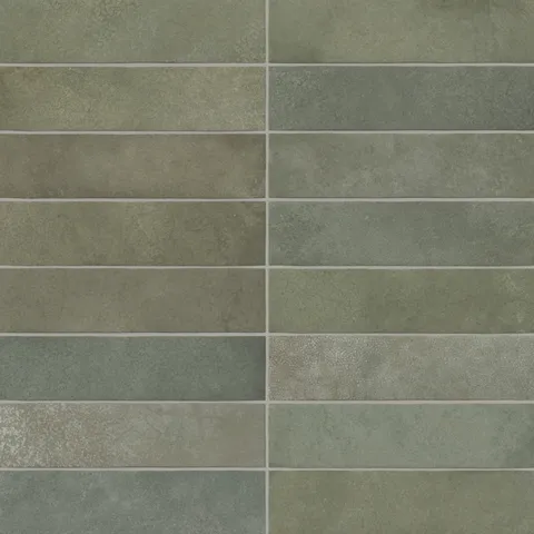 Juliet 2.5 x 10 Matte Porcelain Tile in Olive