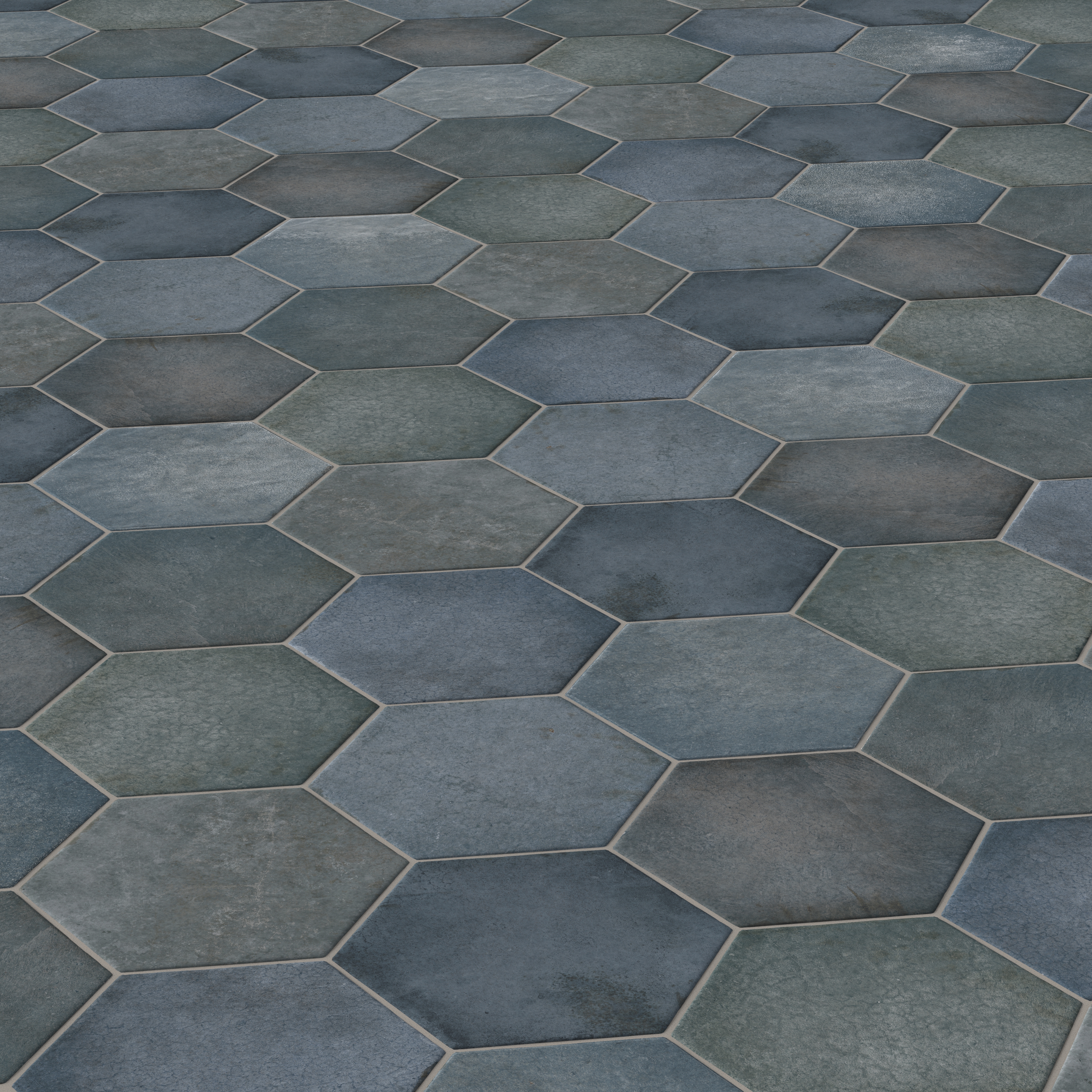 Juliet 7 x 8 Hexagon Matte Porcelain Tile in Denim | Edward Martin