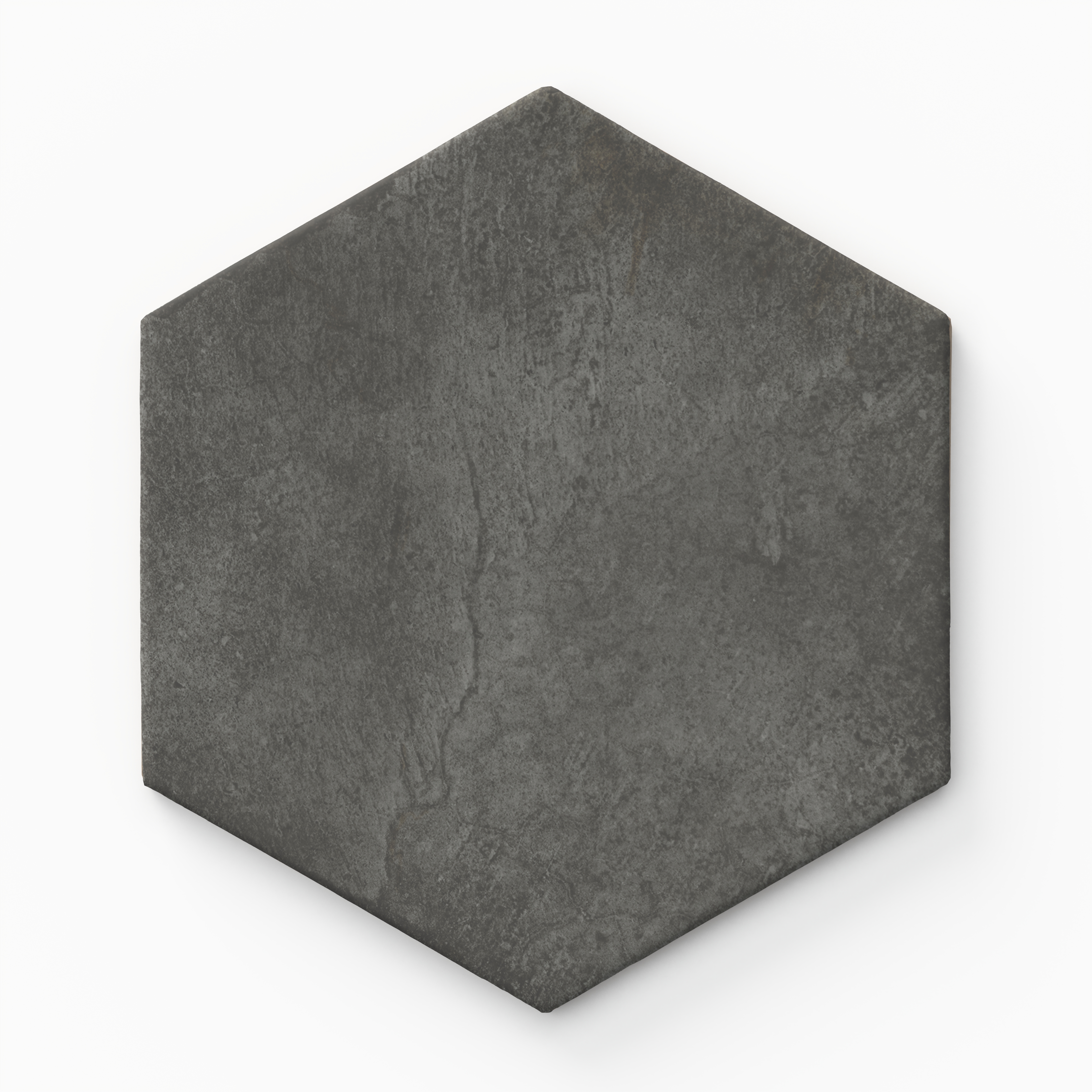 Juliet 7 x 8 Hexagon Matte Porcelain Tile in Iron | Edward Martin