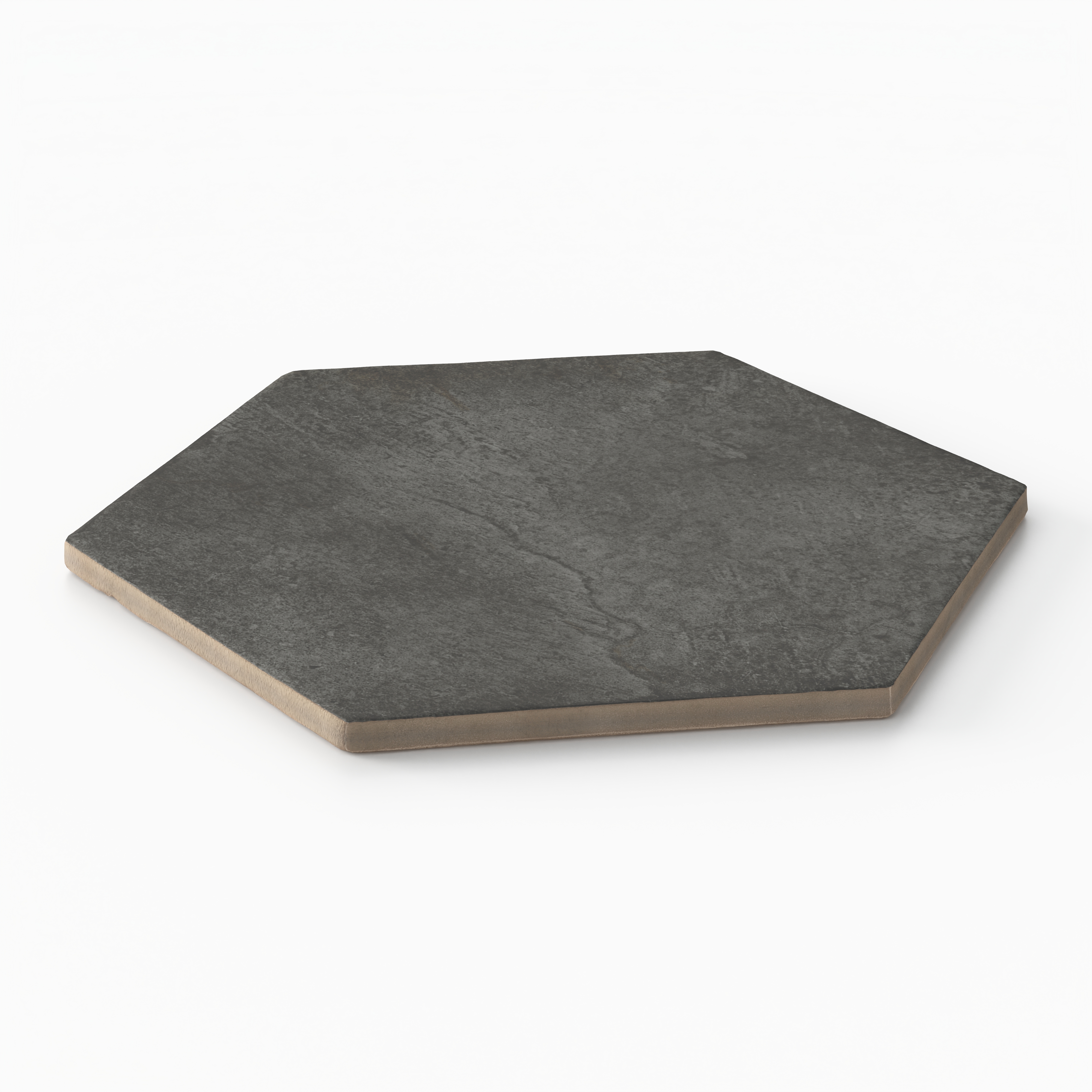 Juliet 7 x 8 Hexagon Matte Porcelain Tile in Iron | Edward Martin