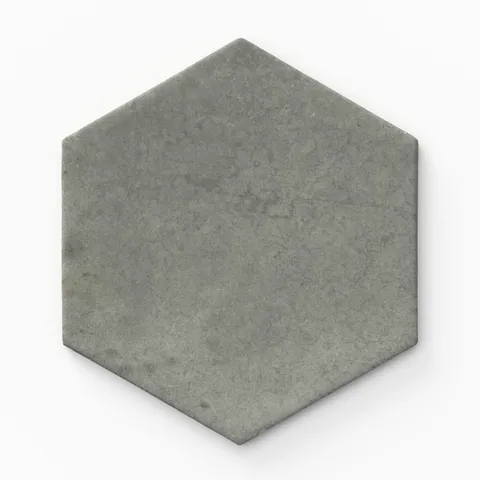 Juliet 7 x 8 Hexagon Matte Porcelain Tile in Charcoal
