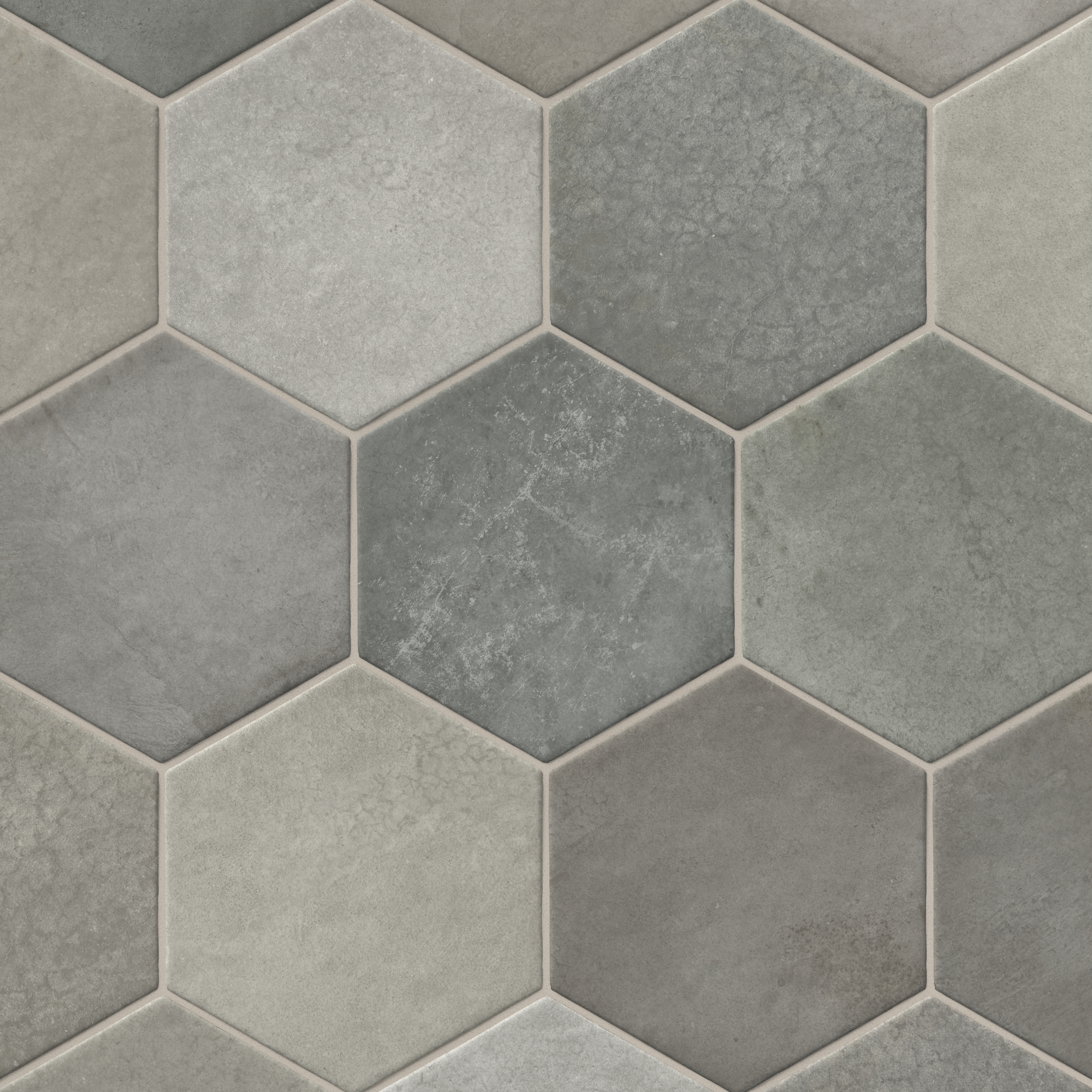 Juliet 7 x 8 Hexagon Matte Porcelain Tile in Charcoal | Edward Martin
