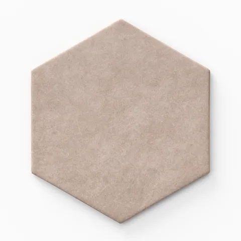 Juliet 7 x 8 Hexagon Matte Porcelain Tile in Rosewood
