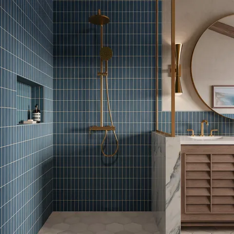 Dani 1.6 x 5 Matte Ceramic Tile in Denim