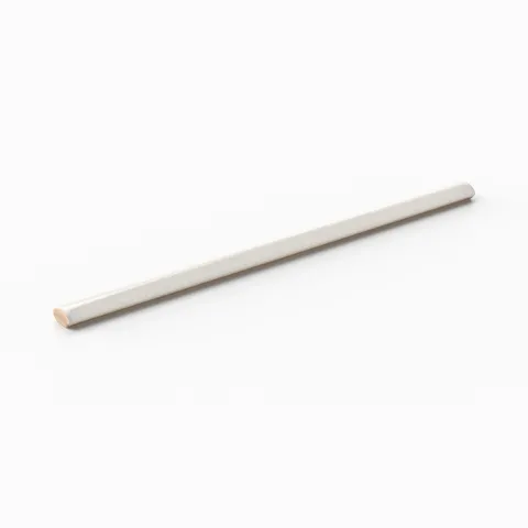 Cleo 0.43 x 6.3 Glossy Ceramic Rounded Edge Tile in Cream
