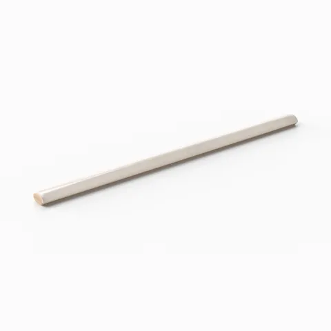 Cleo 0.43 x 6.3 Glossy Ceramic Rounded Edge Tile in Greige