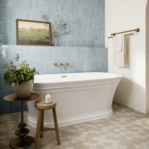 Cleo 2 x 6 Glossy Ceramic Tile in Sky