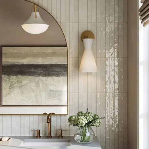 Mariel 1 x 12 Glossy Porcelain Tile in White