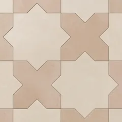 Frosted Linen Star and Dusty Rose Cross