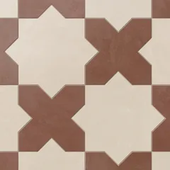 Frosted Linen Star and Burnt Umber Cross