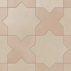 Almond Mist Star and Dusty Rose Cross