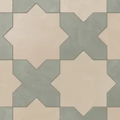 Almond Mist Star and Soft Sage Cross