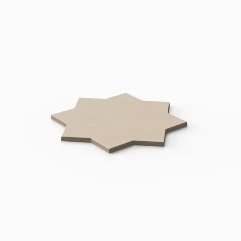 Isabel 6 x 6 Matte Porcelain Star Tile in Almond Mist
