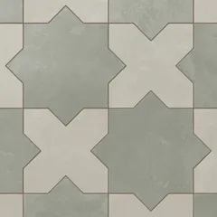 Soft Sage Star and Silverstone Cross