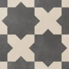 Midnight Slate Star and Frosted Linen Cross