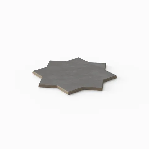 Isabel 6 x 6 Matte Porcelain Star Tile in Midnight Slate